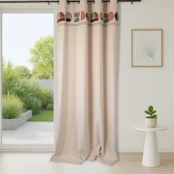 Rideau design en coton lavé