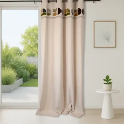 Rideau design en coton lavé