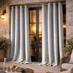 Rideau d'extérieur en tissu déperlant