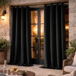 Rideau d'extérieur en tissu déperlant