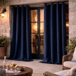 Rideau d'extérieur en tissu déperlant