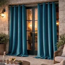 Rideau d'extérieur en tissu déperlant