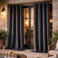 Rideau d'extérieur en tissu déperlant