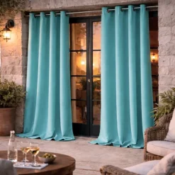 Rideau d'extérieur en tissu déperlant