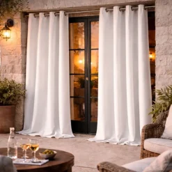 Rideau d'extérieur en tissu déperlant
