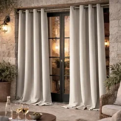 Rideau d'extérieur en tissu déperlant