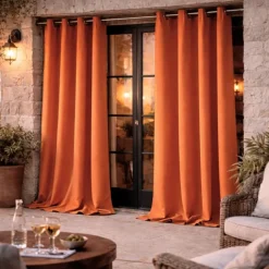 Rideau d'extérieur en tissu déperlant