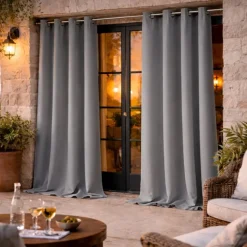Rideau d'extérieur en tissu déperlant