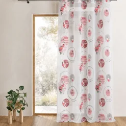 Rideau dévoré à motifs pin-up rétro
