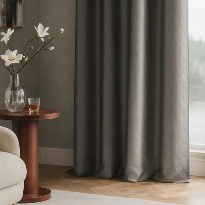 Rideau effet soie motif écaille