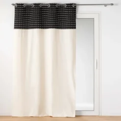 Rideau en coton recyclé à top fil coupé