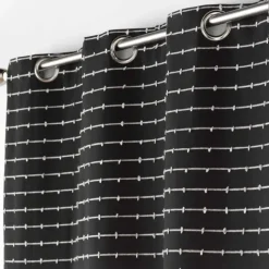 Rideau en coton recyclé à top fil coupé