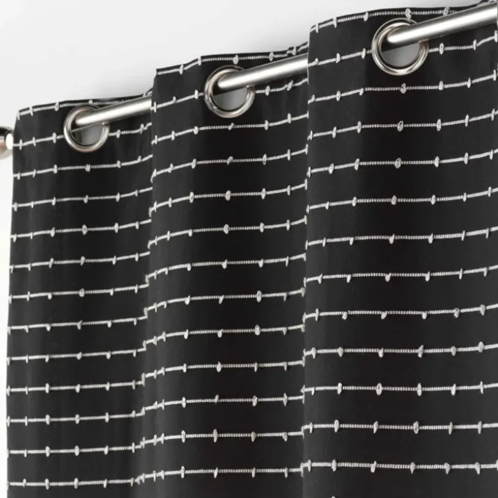 Rideau en coton recyclé à top fil coupé