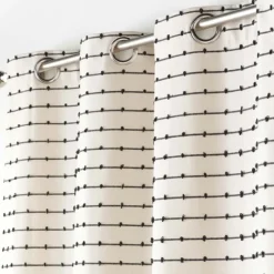 Rideau en coton recyclé à top fil coupé