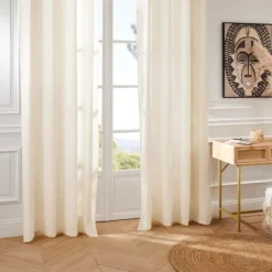 Rideau en gaze de coton uni