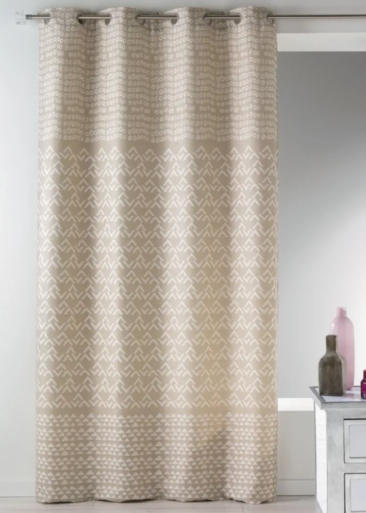 Rideau en jacquard aux motifs fantaisies