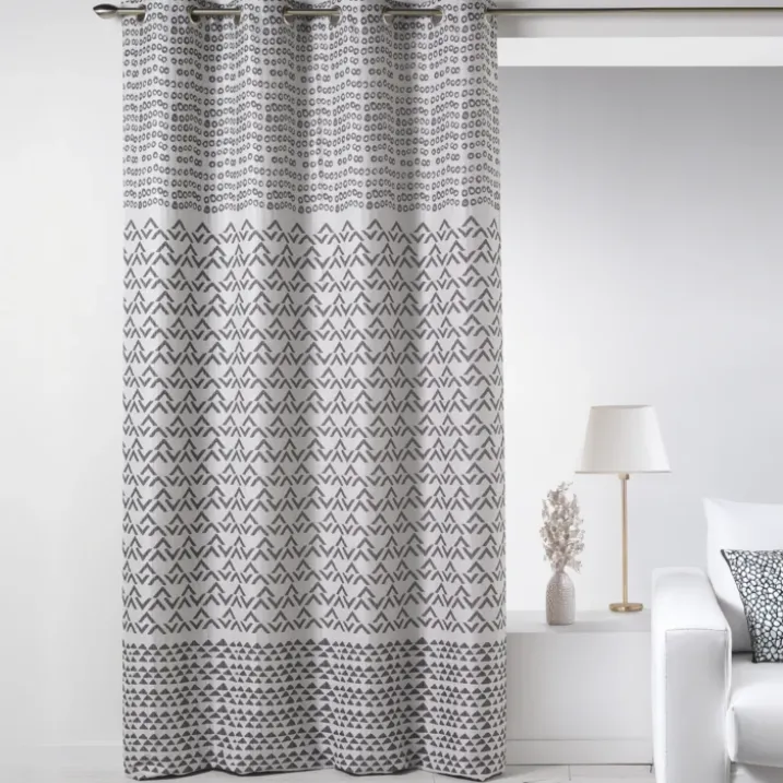 Rideau en jacquard aux motifs fantaisies