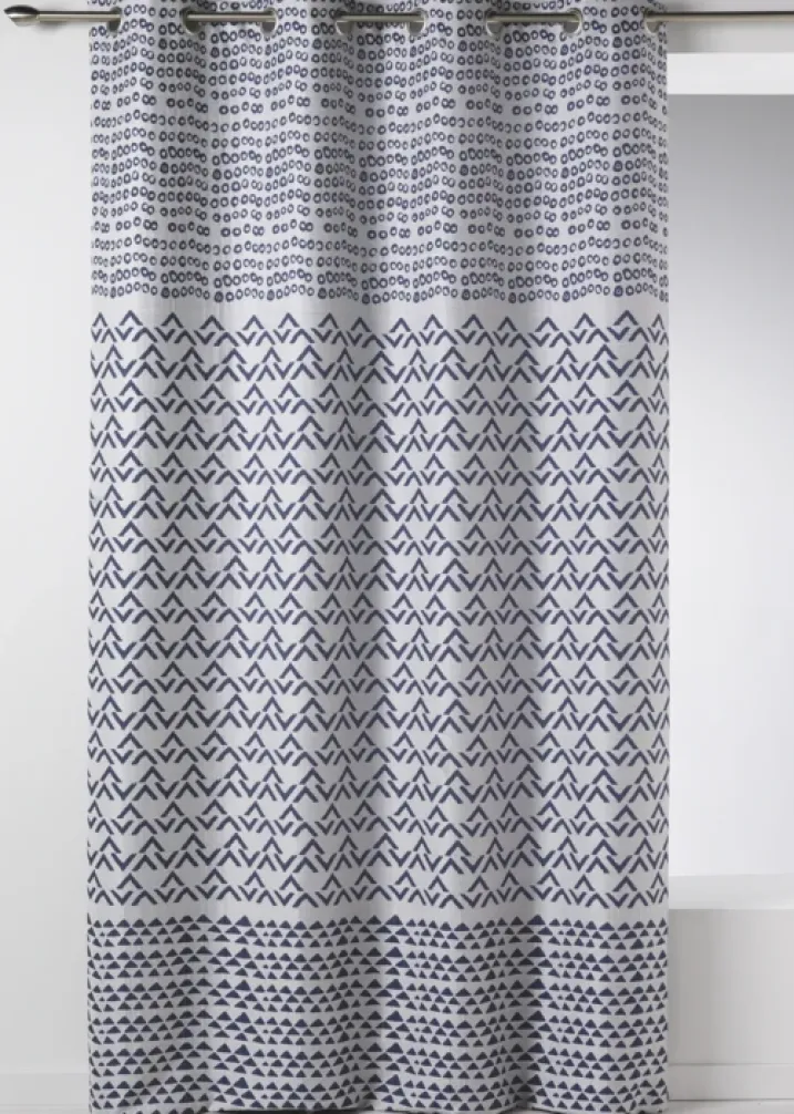 Rideau en jacquard aux motifs fantaisies