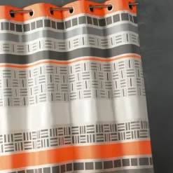 Rideau en jacquard design à rayures horizontales