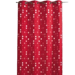 Rideau en jacquard froissé motifs de ronds