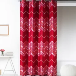 Rideau en jacquard à motifs "chevron"