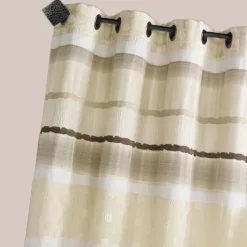Rideau en jacquard à pois et rayures