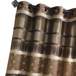 Rideau en jacquard à pois et rayures