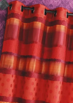 Rideau en jacquard à pois et rayures