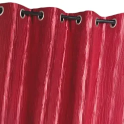 Rideau en taffetas froissé à œillets