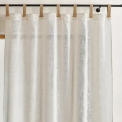 Rideau en tissu polylin à pattes en jute