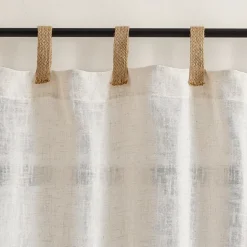 Rideau en tissu polylin à pattes en jute