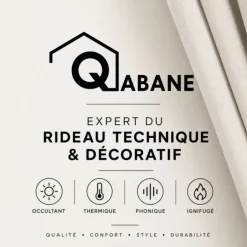 Rideau en velours feutré uni