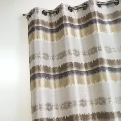 Rideau ethnique en jacquard à rayures horizontales