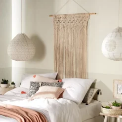 Rideau fil en macramé