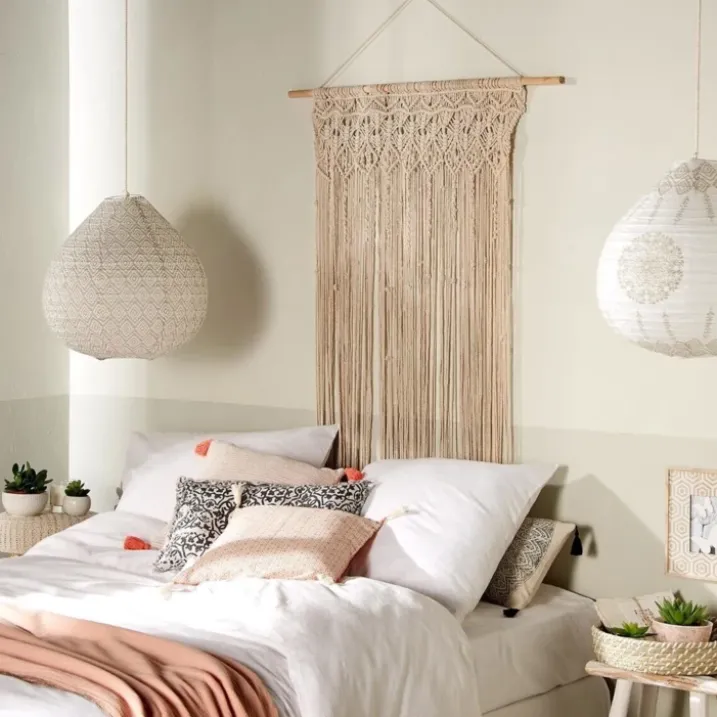 Rideau fil en macramé