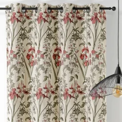 Rideau fleur d'Iris poly-coton