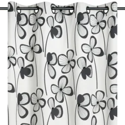 Rideau floral graphique moderne