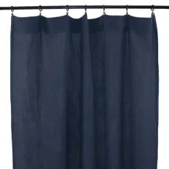 Rideau gaze de coton ajustable finition bourdon