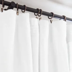Rideau gaze de coton ajustable finition bourdon