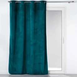 Rideau à œillets casual sauge velours côtelé uni