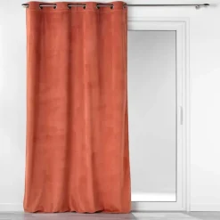 Rideau à œillets casual sauge velours côtelé uni