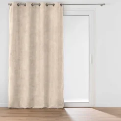 Rideau à œillets en velours chenille