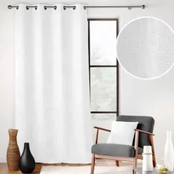 Rideau à œillets en velours chenille