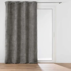 Rideau à œillets en velours chenille