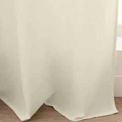 Rideau à œillets polycoton top métallisé texturé avec pompons