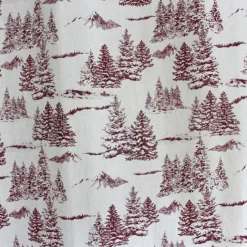 Rideau imprimé montagne en coton recyclé