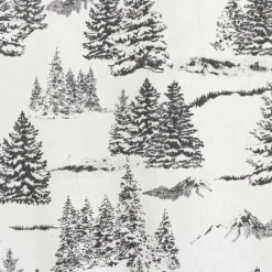 Rideau imprimé montagne en coton recyclé