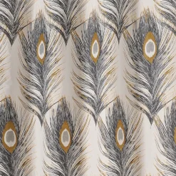 Rideau imprimé plumes de paon