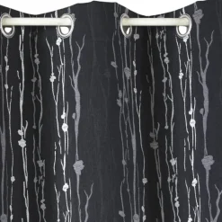 Rideau isolant en jacquard imprimé racine
