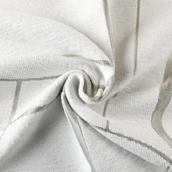 Rideau jacquard chenille motif géométrique tamisant